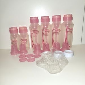 6 Dr Brown Pink Baby Bottles